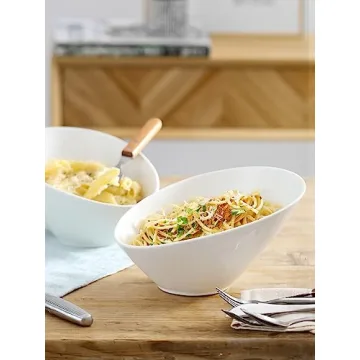 DOWAN Slanted Salad Bowls - Elegant & Versatile Dining Set