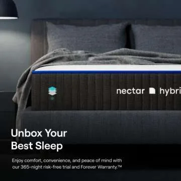 Nectar Hybrid Queen Mattress 12 Inch - Medium Firm Gel Memory Foam - Steel Springs - Cooling Technology - 365-Night Trial - Forever Warranty