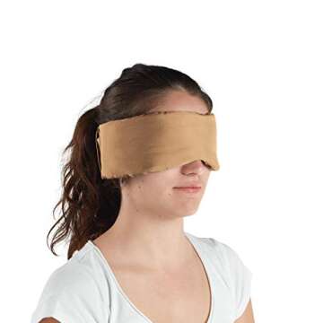 Infinity Travel - Silky Soft Bamboo Fabric Sleep Eye Mask - Machine Washable (Tan)
