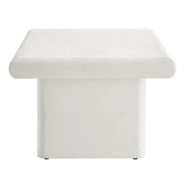 Modway EEI-6578-WHI Relic Concrete Textured Coffee Table, White