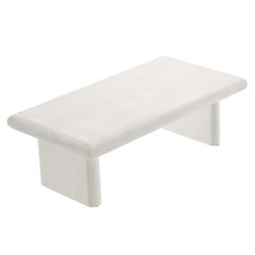 Modway EEI-6578-WHI Relic Concrete Textured Coffee Table, White