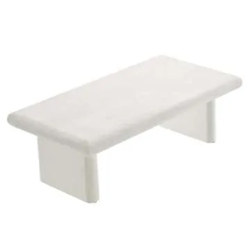 Modway EEI-6578-WHI Relic Concrete Textured Coffee Table, White