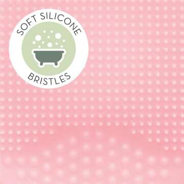 S&T INC. Exfoliating and Massaging Cradle Cap Bath Brushes for Baby, Silicone - 2 Inch x 2.5 Inch, Pink, 2 Pack