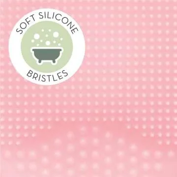 S&T INC. Exfoliating and Massaging Cradle Cap Bath Brushes for Baby, Silicone - 2 Inch x 2.5 Inch, Pink, 2 Pack