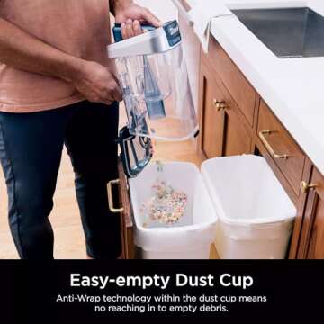 SHARK UV2500 Upright Vacuum, Vertex with DuoClean PowerFins, HairPro, Powered Lift-Away, Self-Cleaning Brushroll, & Odor Neutralizer Technology, Blue (Renewed)