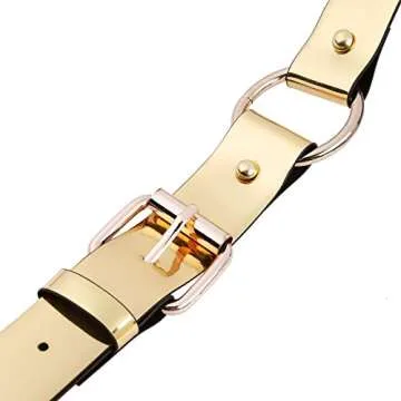 FEESHOW Unisex Faux Leather Body Chest Harness Adjustable Style