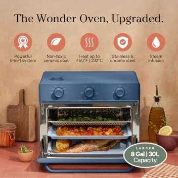 Our Place Large Wonder Oven | 6-In-1 Toxin-Free Air Fryer & Toaster with Steam Infusion | Family-Siz...