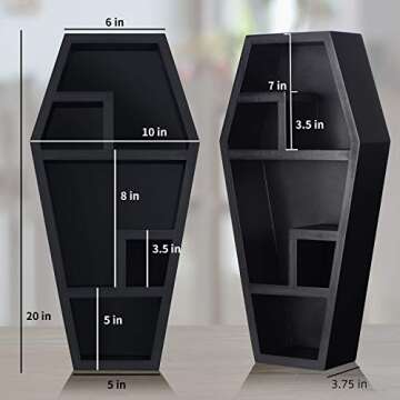 Coffin Shelf – Gothic Decor for Display or Storage by HanSoar