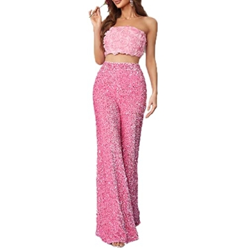 Stunning 2 Piece Sequin Set for Prom and Parties
