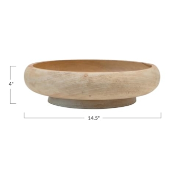 Creative Co-Op Mango Wood Bowl - Stylish & Sustainable Decor