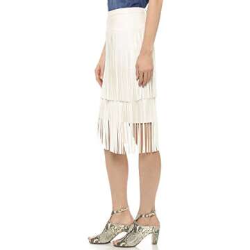 BCBGMAXAZRIA Women's Rashell Fringe Pencil Skirt for Chic Look