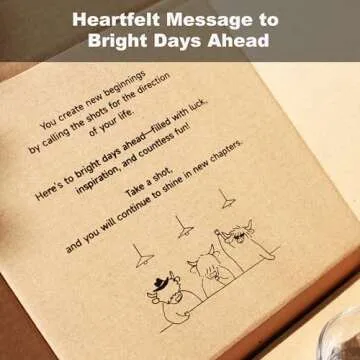 WOOWA New Beginnings Gifts. New Job, Farewell, Goodbye Gifts for Coworkers. Promotion, Congratulations, Good Luck Gifts. Going Away, Moving Gifts for Friends. Highland Cow Cute Shot Glasses Set.