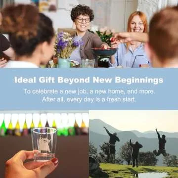 WOOWA New Beginnings Gifts. New Job, Farewell, Goodbye Gifts for Coworkers. Promotion, Congratulations, Good Luck Gifts. Going Away, Moving Gifts for Friends. Highland Cow Cute Shot Glasses Set.