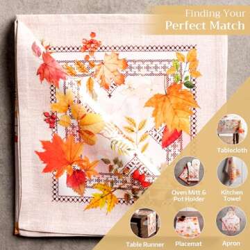 Maison d' Hermine Napkins 20"x20" 100% Cotton Decorative Washable Table Cloth Napkin for Gifts, Kitchen, Party, Wedding, Restaurant & Camping, Amarante - Thanksgiving/Christmas (Set of 4)