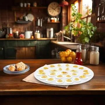 HIC Porcelain Deviled Egg Dish, 13-inch