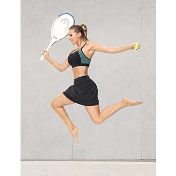 ALONG FIT Women Golf Skirt with Pocket Liner Shorts