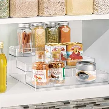 iDesign Linus 3-Tier Organizer - Clear and BPA-Free