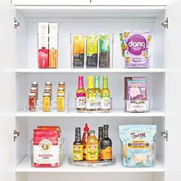 iDesign Linus 3-Tier Organizer - Clear and BPA-Free