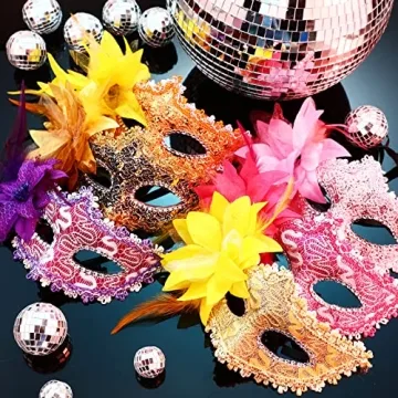 Yilloog 24 Pack Masquerade Masks for Festive Celebrations