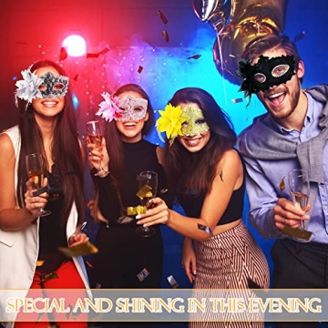Yilloog 24 Pack Masquerade Masks for Festive Celebrations