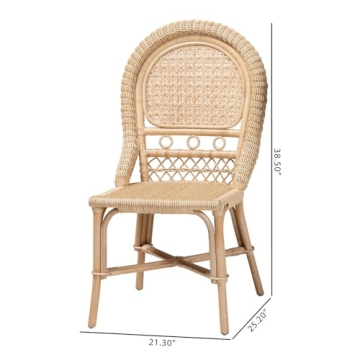 Rattan Bohemian Dining Chair Set for Modern Homes