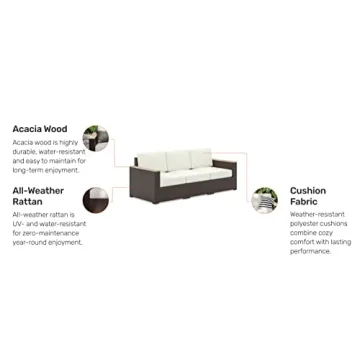 Durable Homestyles 3-Seat Sofa for Stylish Comfort