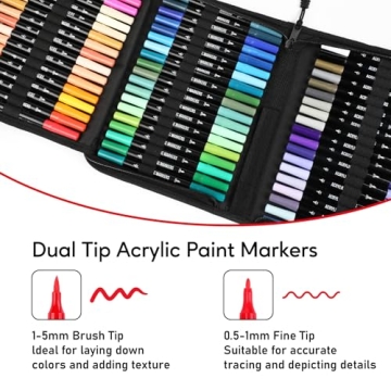 72 Colors Acrylic Paint Markers - Art Supplies Kit for Creators