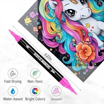 72 Colors Acrylic Paint Markers - Art Supplies Kit for Creators