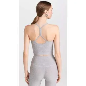 Beyond Yoga Women's Spacedye Slim Racerback Cropped Tank, Silver Mist, S