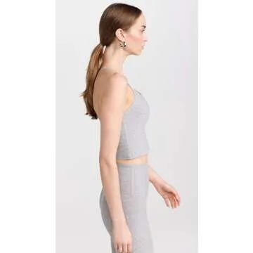 Beyond Yoga Women's Spacedye Slim Racerback Cropped Tank, Silver Mist, S