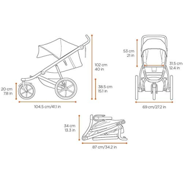 Thule Urban Glide 2 Jogging Stroller - Durable and Lightweight