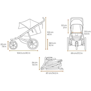 Thule Urban Glide 2 Jogging Stroller - Durable and Lightweight