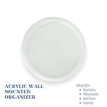 Acrylic Toy Dispenser & Kitchen Wall Organizer, Clear Toy Storage - Wall Mounted Round Acrylic Organizer for Coffee Pods, Packet Holder, Office Supplies Organizer (Style A | 2Pc 14x14x8 Inches)
