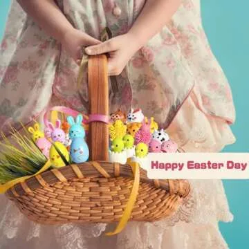 Misurel 144 Pcs Easter Egg Fillers for Kids, Easter Basket Stuffers for Toddler, Easter Gifts for Girls Boys Easter Eggs Stuffers Easter Toys Bunny Easter Party Favor Small Toys for Easter Eggs