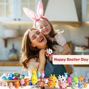 Misurel 144 Pcs Easter Egg Fillers for Kids, Easter Basket Stuffers for Toddler, Easter Gifts for Girls Boys Easter Eggs Stuffers Easter Toys Bunny Easter Party Favor Small Toys for Easter Eggs