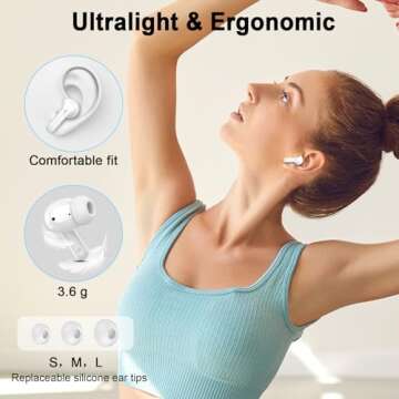 Rinsmola G21Pro Wireless Earbuds with Bluetooth 5.4