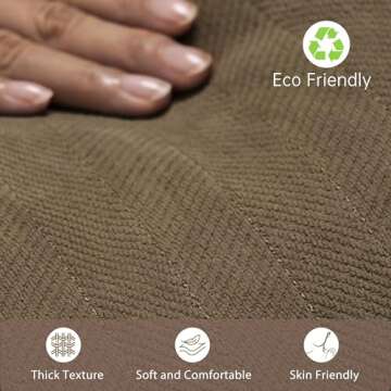 ZWJD Brown Pillow Covers 26x26 Set of 2 Chenille Throw Pillow Covers with Elegant Design Soft and Luxurious Decorative Throw Pillows for Couch, Bed, and Home Decor