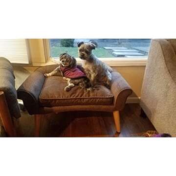 BIKANI Round Solid Wood Furniture Legs Slanted Legs Sofa Replacement Legs Mid Century Leg,Perfectly adapted to Couch, Bed, Coffee Table，Easy to Install (7 Inches, Set of 4，Walnut Color)