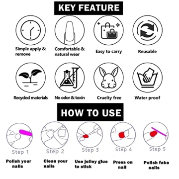 SIXDIAN Pink Press on Nails - Stylish & Durable