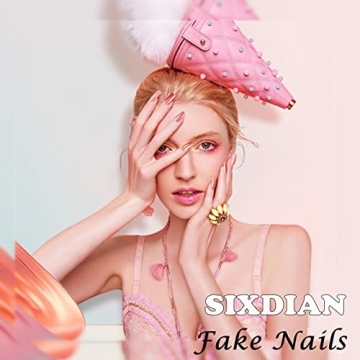 SIXDIAN Pink Press on Nails - Stylish & Durable