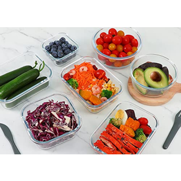 Premium 24-Piece Glass Food Storage Containers Set