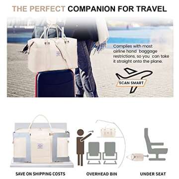 LOVEVOOK Weekender Bag for Women Cute Travel Tote Bag Gym Duffel Bag with Toiletry Bag Carry On Bag Overnight Bag with Wet Pocket Hospital Bag for Labor and Delivery Medium