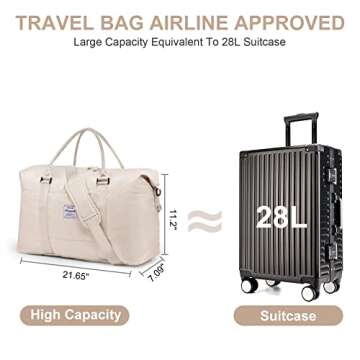 LOVEVOOK Weekender Bag for Women Cute Travel Tote Bag Gym Duffel Bag with Toiletry Bag Carry On Bag Overnight Bag with Wet Pocket Hospital Bag for Labor and Delivery Medium