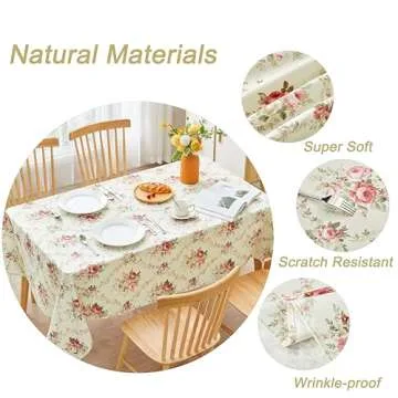 Vintage Floral Tablecloth for Elegant Dining Experience