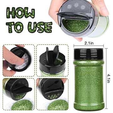 TORC White Fine Glitter 4 oz Safe for Crafts and Cosmetics