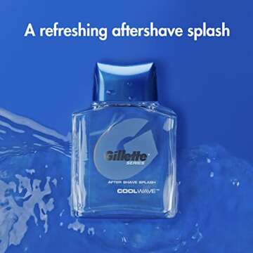 Gillette Series Cool Wave After Shave, Aftershave for Men, After Shave Cologne Men, 3.3 fl oz, 100 m...