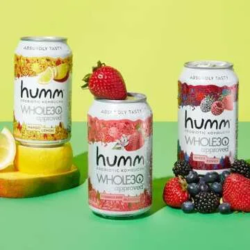 Organic Humm Mango Lemon Kombucha - Refreshing & Healthy