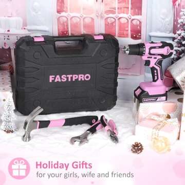 FASTPRO 177-Piece Pink Drill Set for Women
