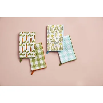 Mud Pie Spring Towel Set, Carrot; 26" x 16.5"