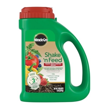Miracle-Gro Shake 'N Feed Tomato, Fruit and Vegetable Plant Food, For In-Ground and Container Plants...